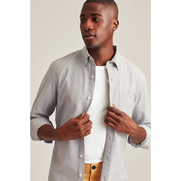 BONOBOS Everyday Oxford Men's Shirt Cotton Collared Standard Fit Long XXL 269114 - Picture 1 of 5